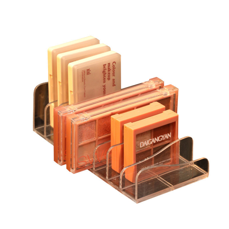 Makeup Table Eye Shadow Tray Storage Rack Transparent Powder Cake Box Desktop Drawer Partition Makeup Lipstick Cosmetic Rack by eprolo