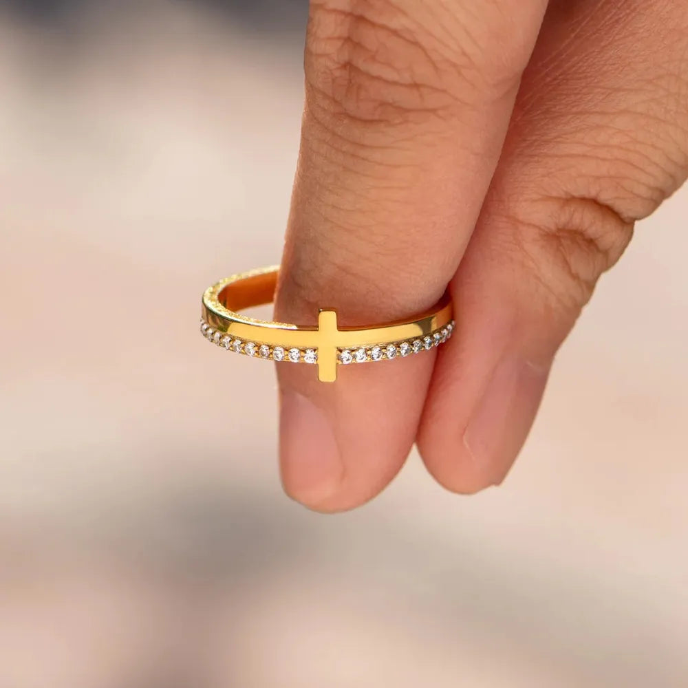 925 Sterling Silver Cross Ring by eprolo