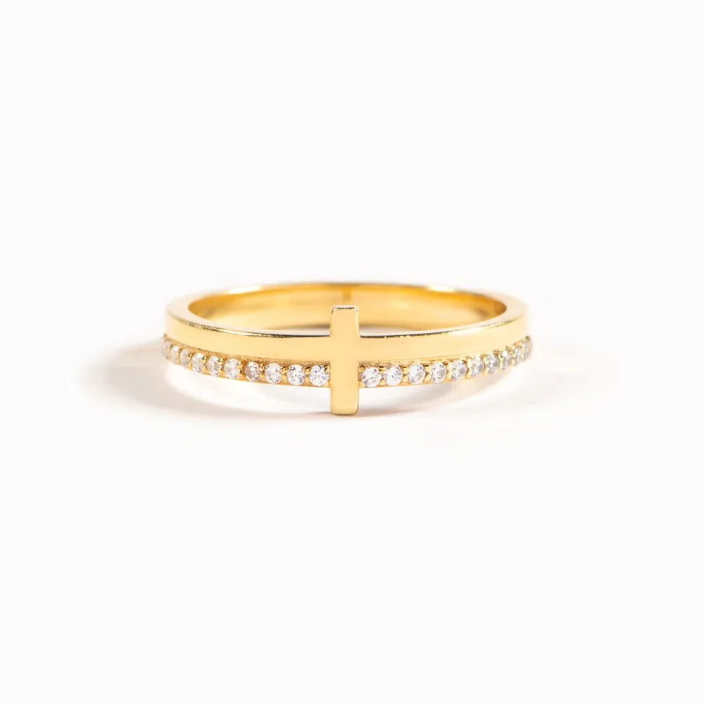 925 Sterling Silver Cross Ring by eprolo