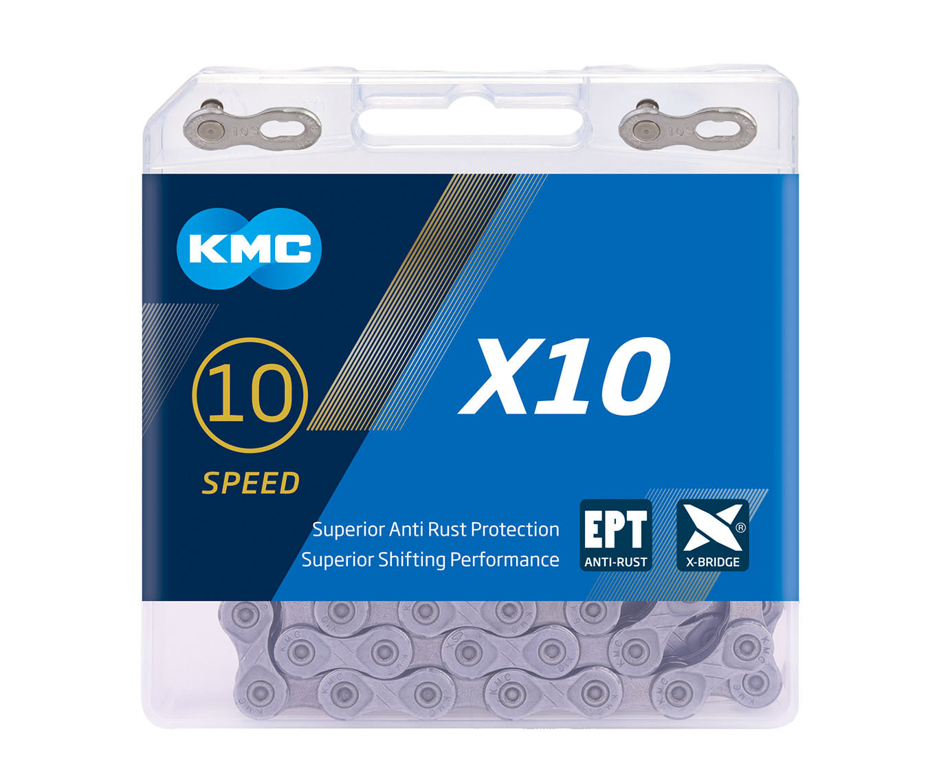 KMC Bicycle Chain Road Bike Mountaineering Variable Speed 10 Speed Bicycle Chain Riding Parts Guimeng Chain by My Store