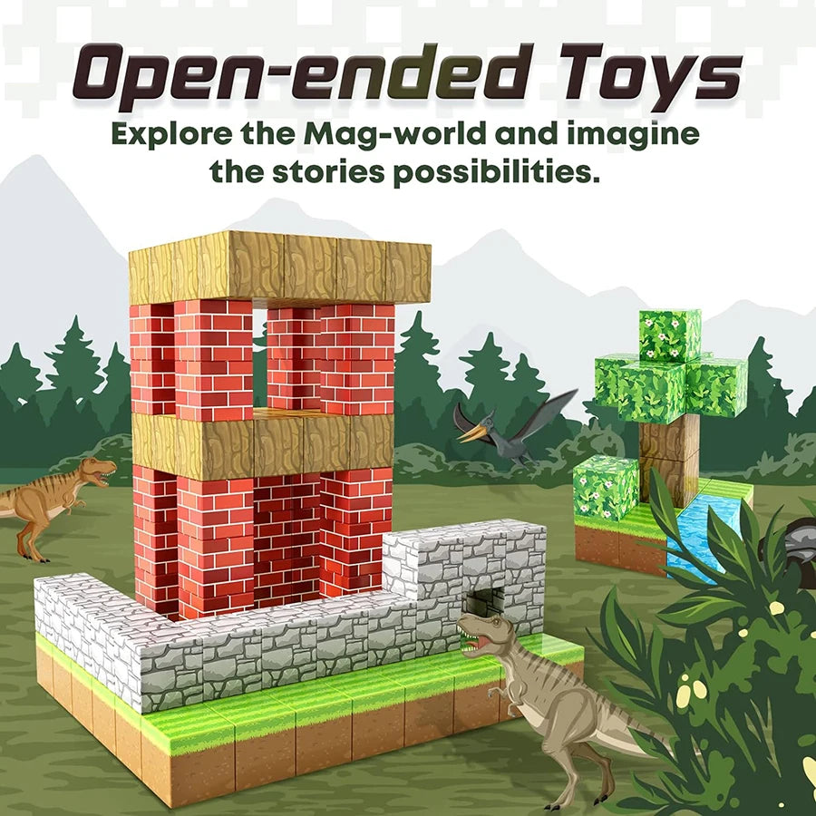 My World Magnetic Building Blocks Assembly Cube Building Magnetic Toys Mini Models Versatile Magnetic Blocks by eprolo