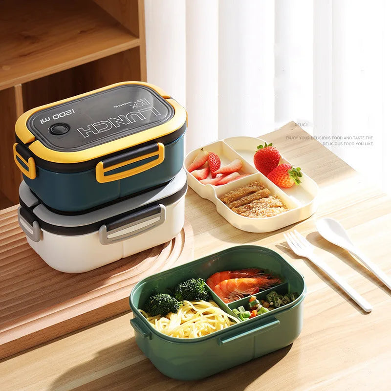 Lunch Box For Kids Compartments Microwae Bento Lunchbox Children Kid School Outdoor Camping Picnic Food Container Portable by eprolo