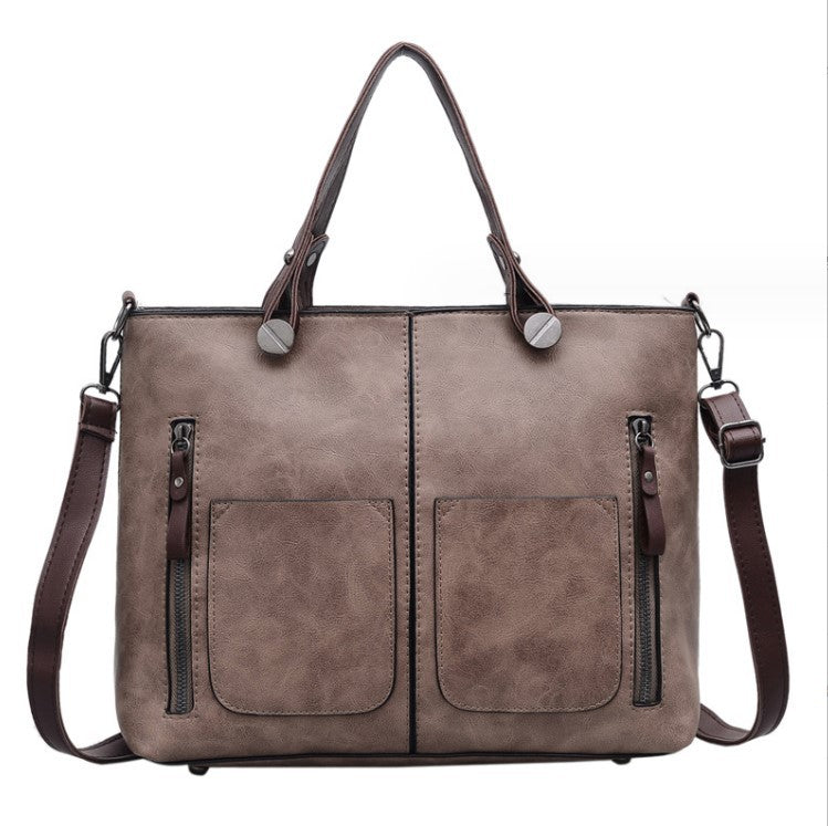 European and American fashion shoulder bag for women large capacity retro women's tote bag simple diagonal cross bag by eprolo
