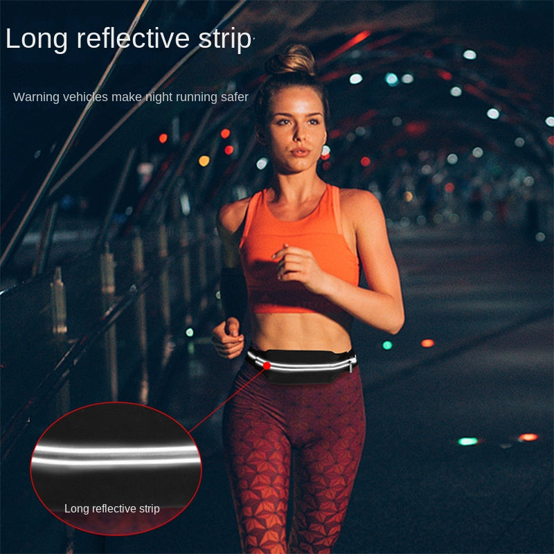 Sports waist packaging, mobile phone, men's and women's outdoor running waist bag, elastic and close fitting storage, waterproof and fashionable, not shaking by eprolo