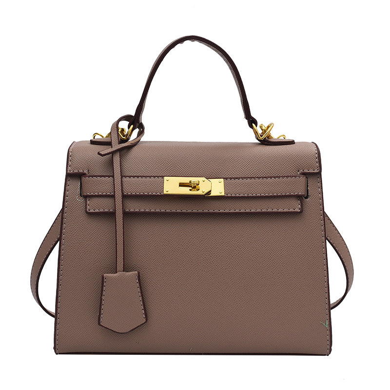 Size Solid Color PU Kelly Bag Candy Color Handbag Cross Shoulder Fashion Model Bag by eprolo