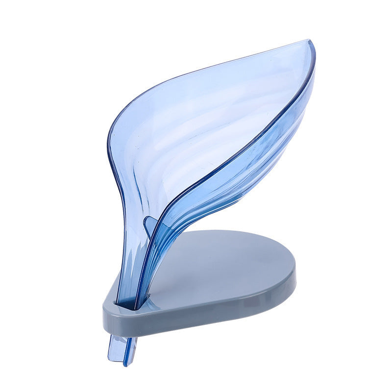 Punch-Free Leaf Soap Box Bathroom Creative Suction Cup Soap Box Drain Storage Soap Box Rack Leaf Laundry Soap Box by eprolo