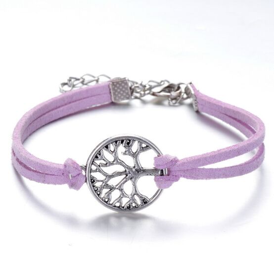 1pcs infinity handmade bracelet Vintage tree Charms Infinity Bangles Leather Bracelet by eprolo