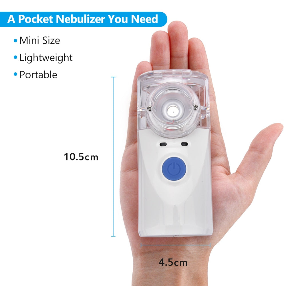 Portable Mesh Nebulizer Silent Ultrasonic Medical Steaming Inhaler USB Charging Adult Kids Respirator Humidifier Health Care by eprolo