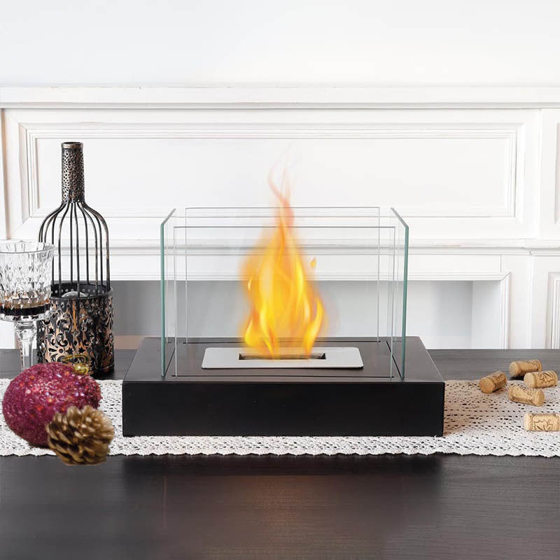 Four sided square alcohol fireplace lamp bar atmosphere desktop decoration heating oven lamp home real fire fireplace by eprolo