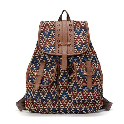 Sansarya New Hollow Out PU Leather Bohemian Vintage Women Backpack Teenage Gilrs School Female Ladies Drawstring Bag Rucksack by eprolo