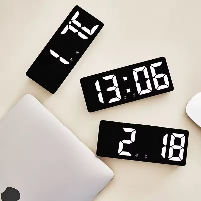 Multifunctional LED Digital Clock: Features number display, color nightlight, temp, calendar, alarm. Large size, backlit, great by eprolo
