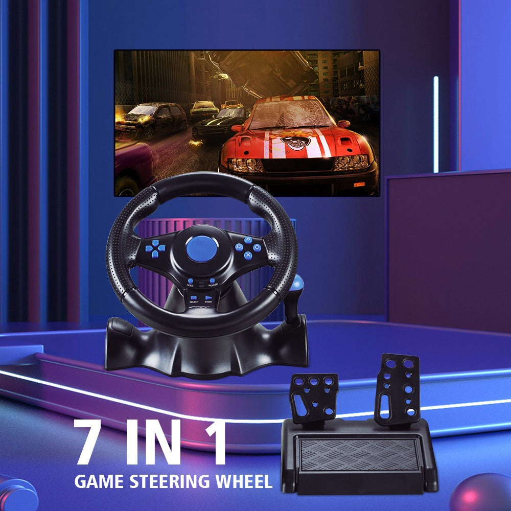 Suitable for Switch/Xbox One/360/PS4/PS2/PS3/PC racing games 7-in-1 steering wheel by eprolo