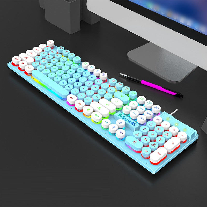 Viper K4 wired game color-blocking keyboard desktop computer accessories luminous manipulator feel wired backlit keyboard