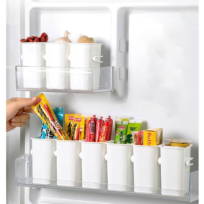 Japanese-Style Refrigerator Side Door Storage Box Household Plastic Preservation Box Food Classification Storage Box Kitchen Finishing Artifact by eprolo