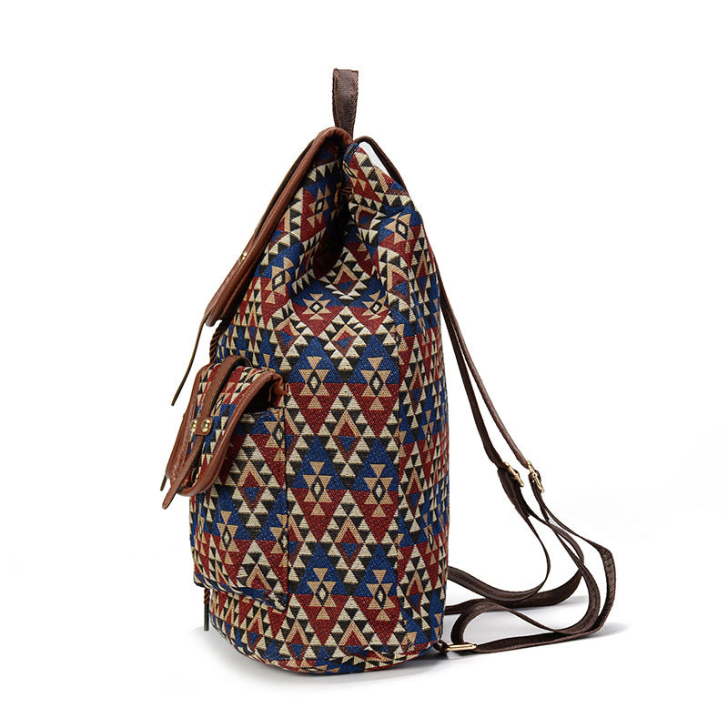 Sansarya New Hollow Out PU Leather Bohemian Vintage Women Backpack Teenage Gilrs School Female Ladies Drawstring Bag Rucksack by eprolo