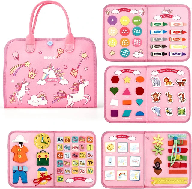 Felt learning board children's busy dressing board children's DIY early education toys felt busy board by eprolo