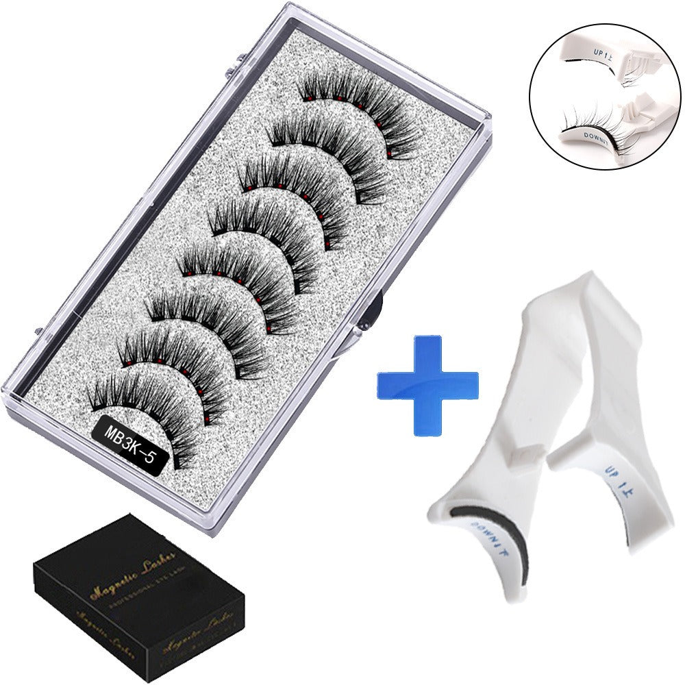 Five magnetic adhesive free magnetic eyelash clamp set for European and American thick magnetic eyelashes by eprolo
