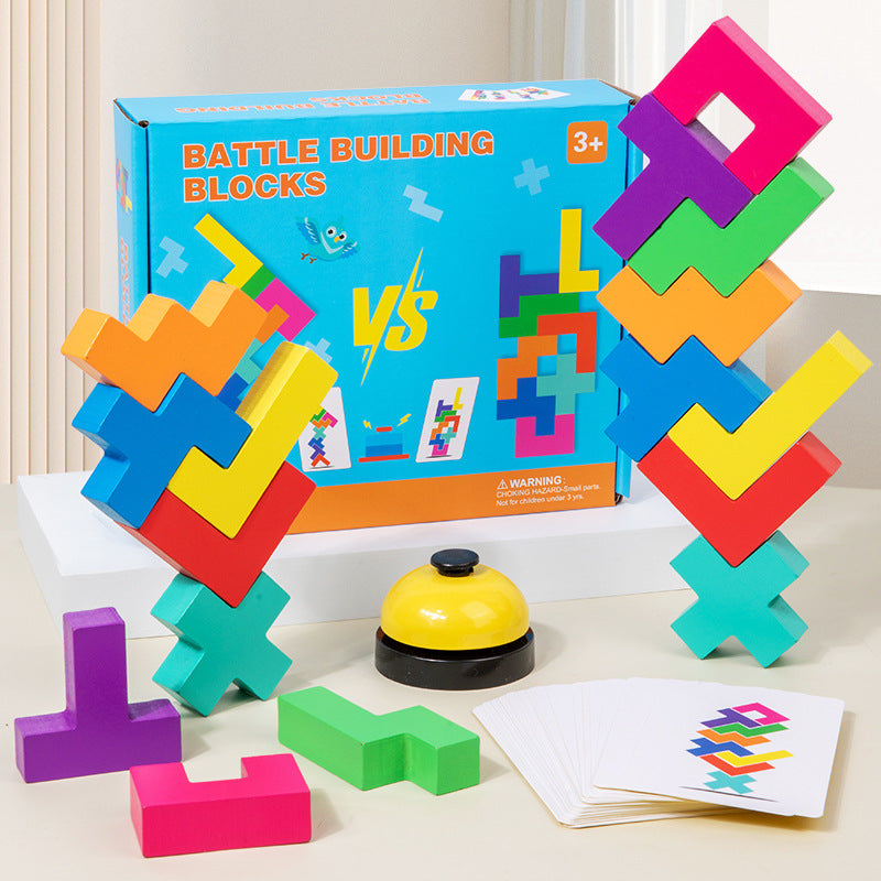 Wooden Russian building blocks for early childhood education, building block games, puzzle toys by eprolo