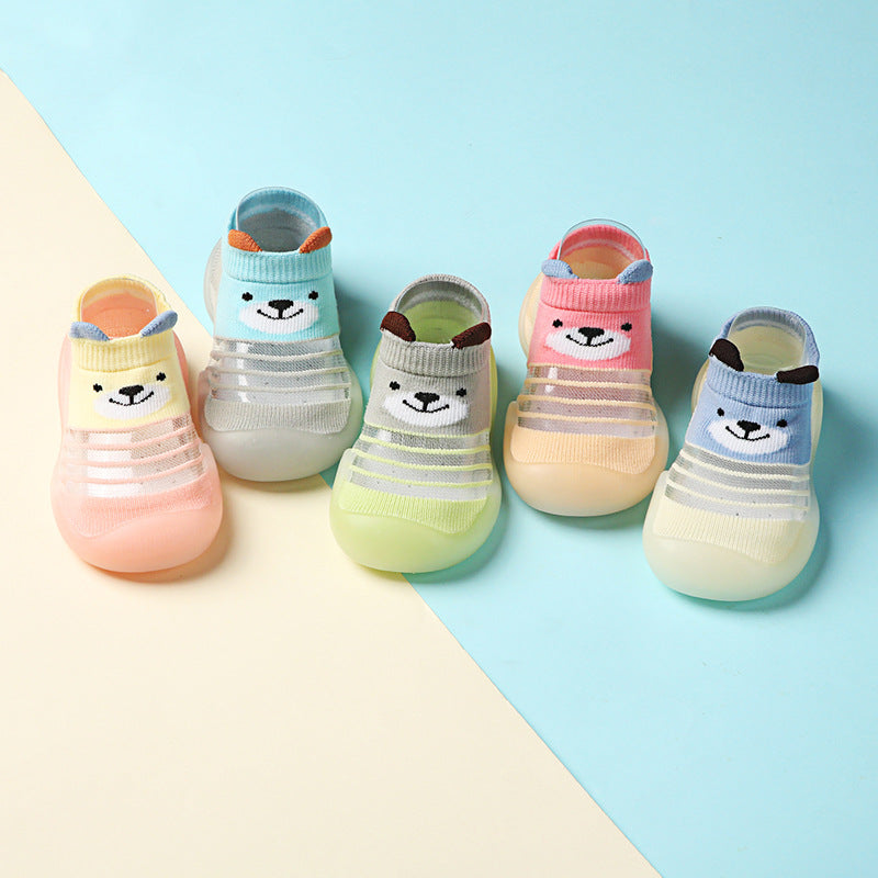 Summer children's floor shoes and socks breathable ice silk non-slip soft bottom baby home indoor shoes kindergarten early education socks shoes by eprolo