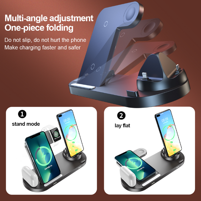Wireless charger fast charging suitable for iPhone wireless charging watch earphones 3in1 wireless charging by eprolo