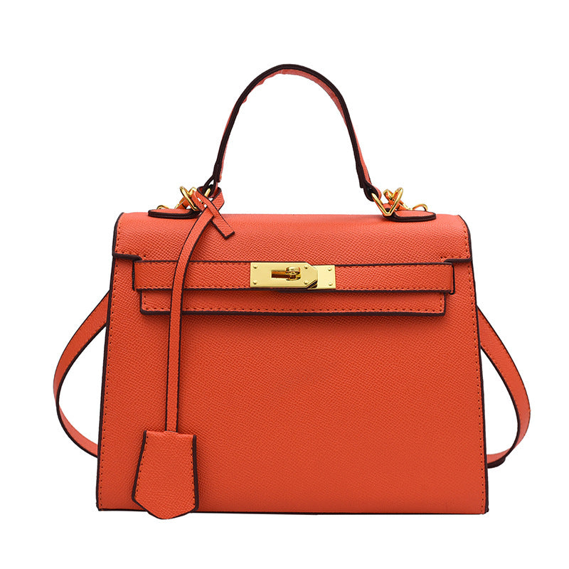 Size Solid Color PU Kelly Bag Candy Color Handbag Cross Shoulder Fashion Model Bag by eprolo