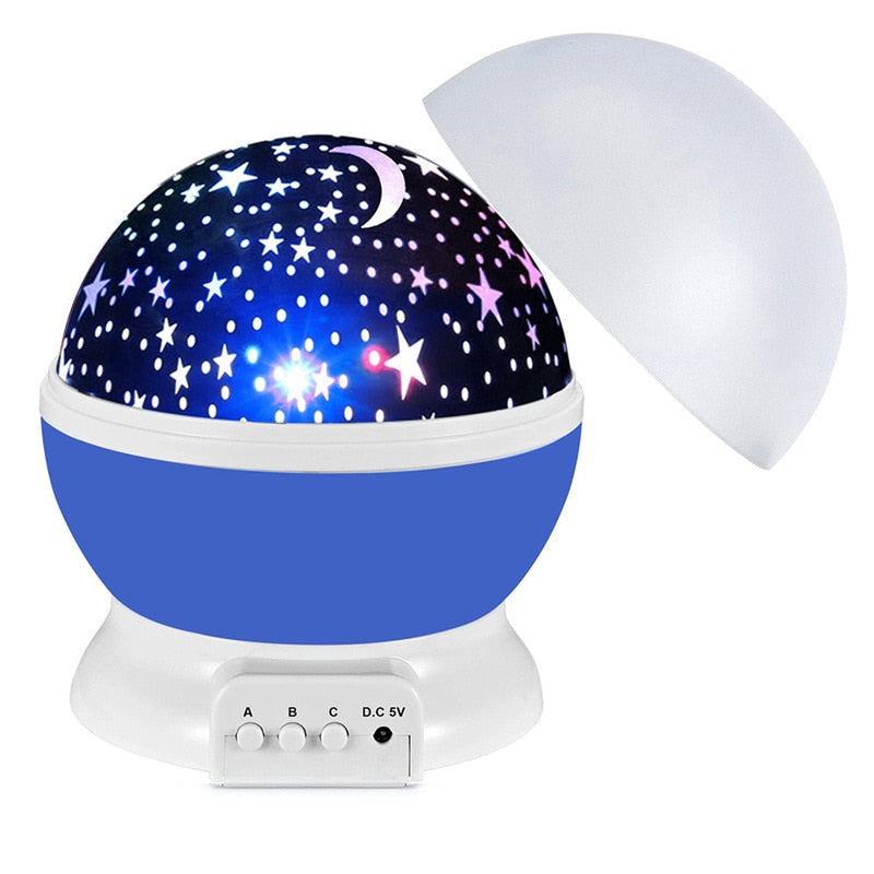 LED Projector Star Moon Night Light Sky Rotating Operated Nightlight Lamp For Children Kids Baby Bedroom Nursery Christmas Gift by eprolo