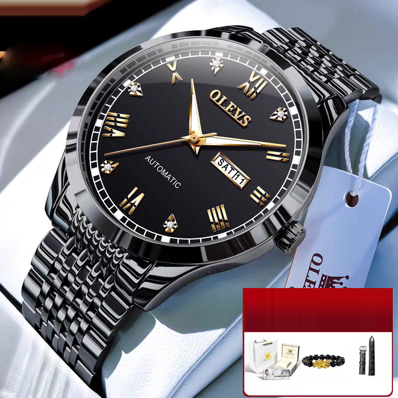 Men's Watch Men's Mechanical Watch Fully Automatic Simple Wind Waterproof Night Light Watch by eprolo