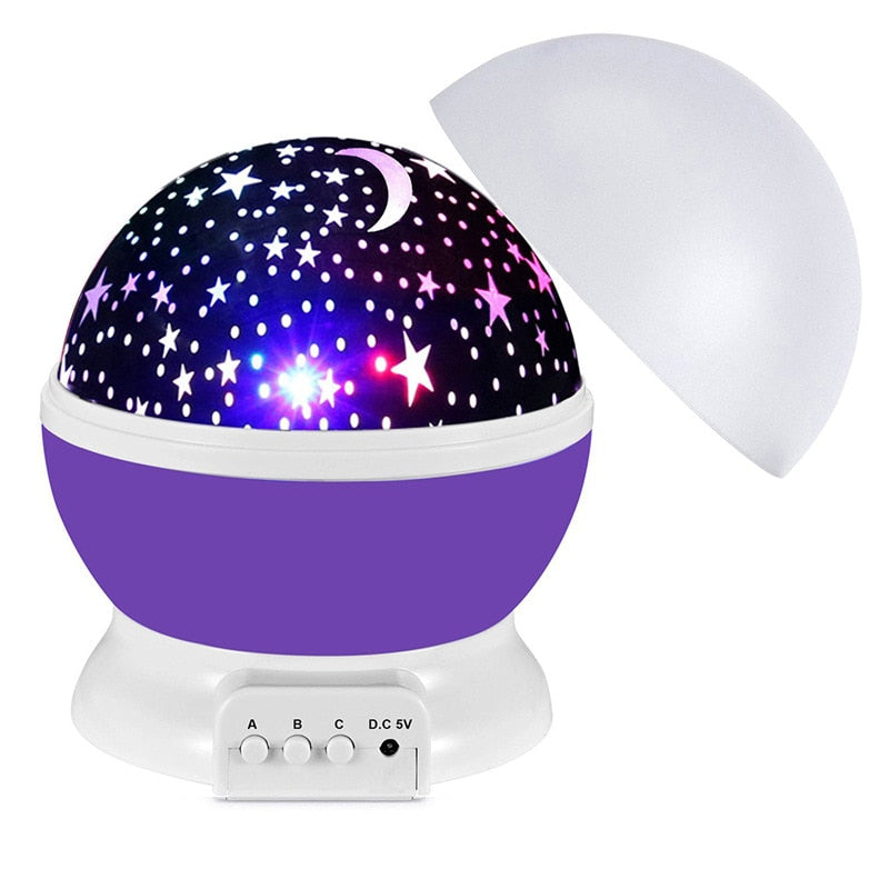 LED Projector Star Moon Night Light Sky Rotating Operated Nightlight Lamp For Children Kids Baby Bedroom Nursery Christmas Gift by eprolo