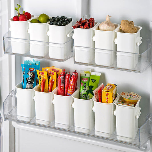 Japanese-Style Refrigerator Side Door Storage Box Household Plastic Preservation Box Food Classification Storage Box Kitchen Finishing Artifact by eprolo