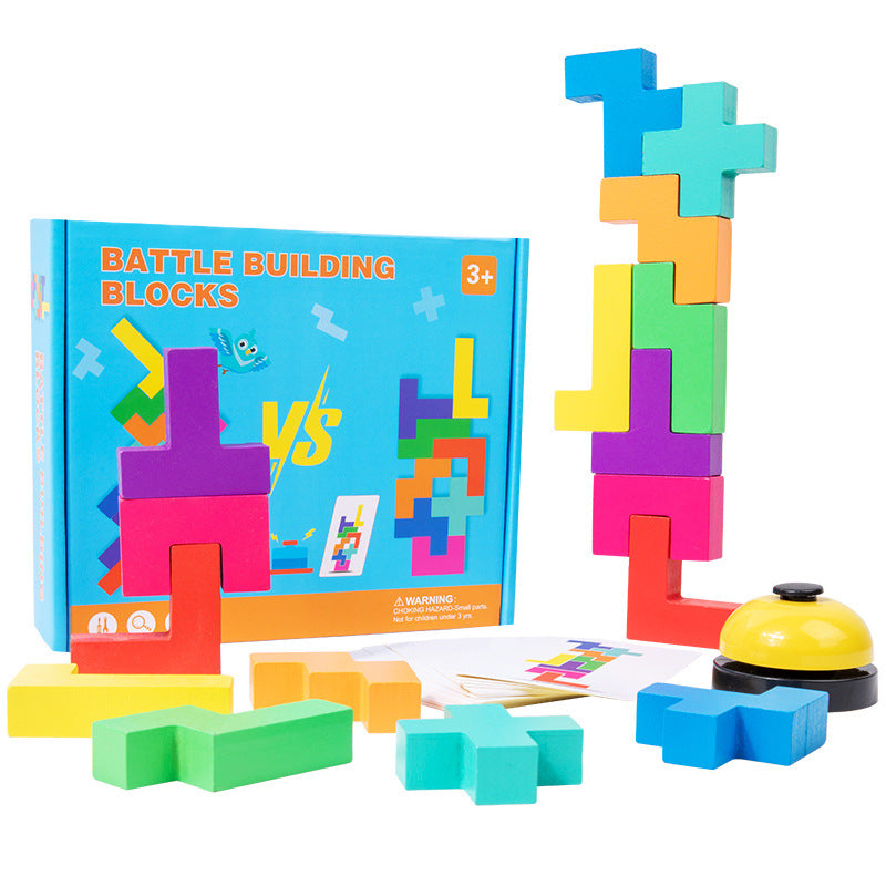 Wooden Russian building blocks for early childhood education, building block games, puzzle toys by eprolo