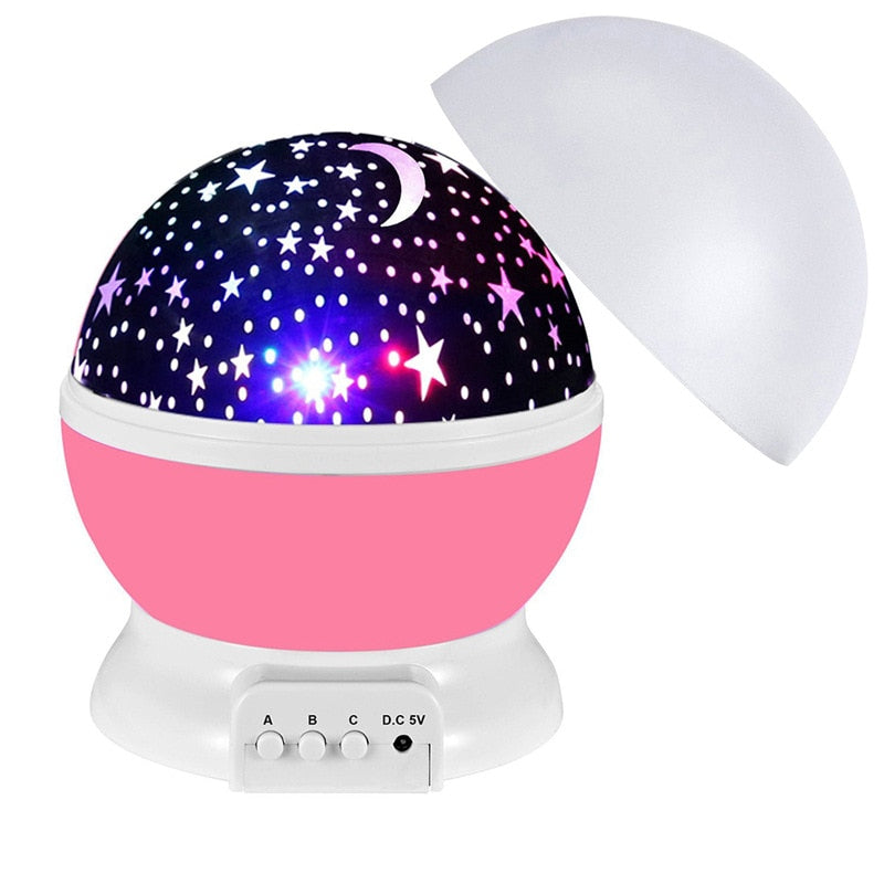 LED Projector Star Moon Night Light Sky Rotating Operated Nightlight Lamp For Children Kids Baby Bedroom Nursery Christmas Gift by eprolo