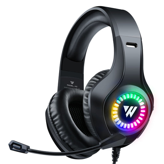 Head mounted gaming headphones wired e-sports luminous earphones mobile phones computers cool anchor headphones by eprolo