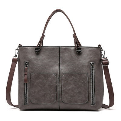 European and American fashion shoulder bag for women large capacity retro women's tote bag simple diagonal cross bag by eprolo
