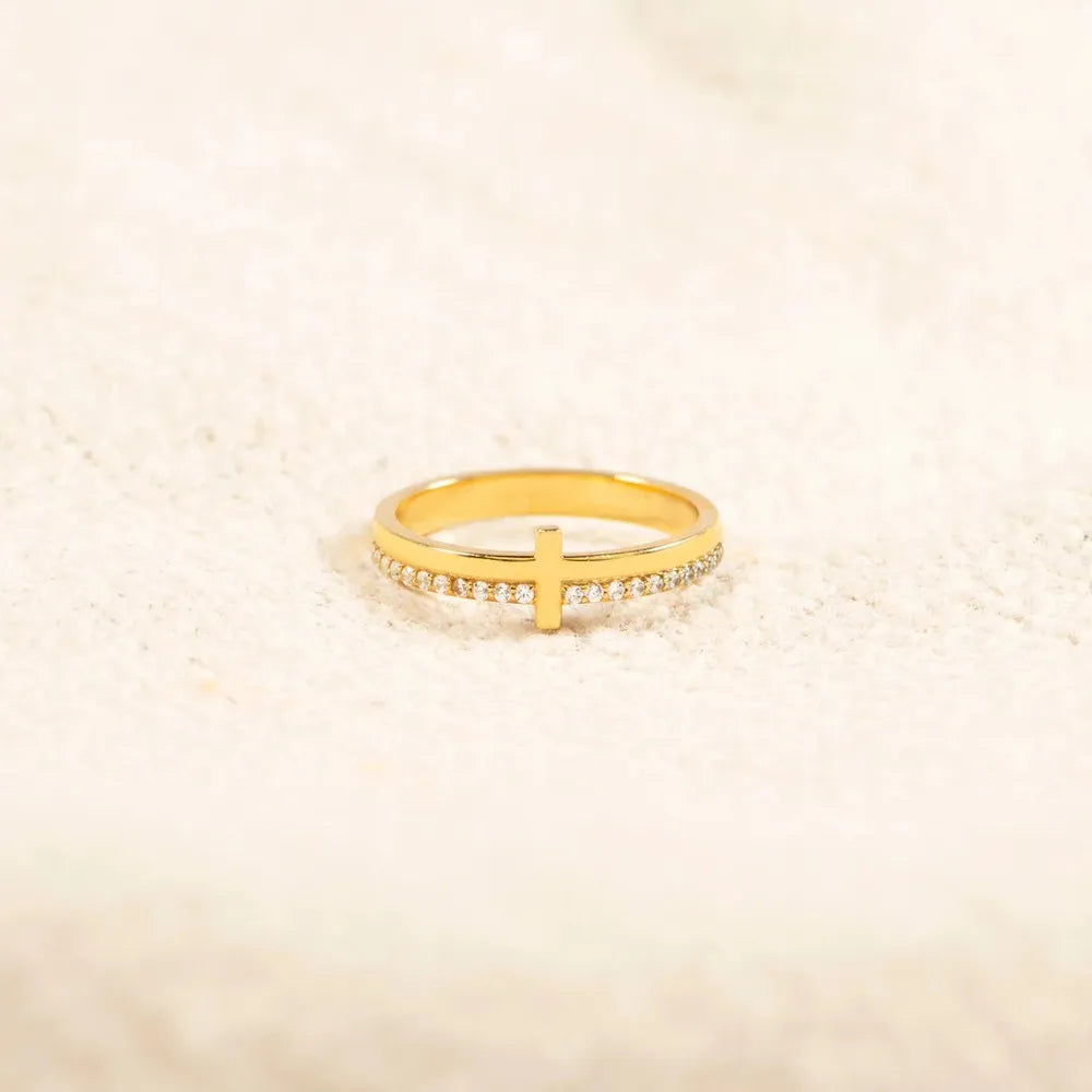 925 Sterling Silver Cross Ring by eprolo