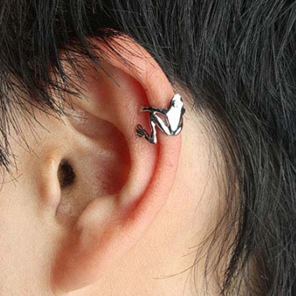 Fashion Frog Ear Cuffs Siliver Ear Cuff Clip Earrings For Women Earcuff No Piercing Fake Cartilage Earrings by eprolo