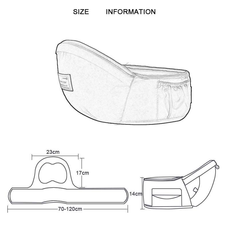 70-120cm Waist belt Baby Carrier Waist Stool Walkers Baby Sling Hold Waist Belt Backpack Hipseat Belt Kids Infant Hip Seat by eprolo
