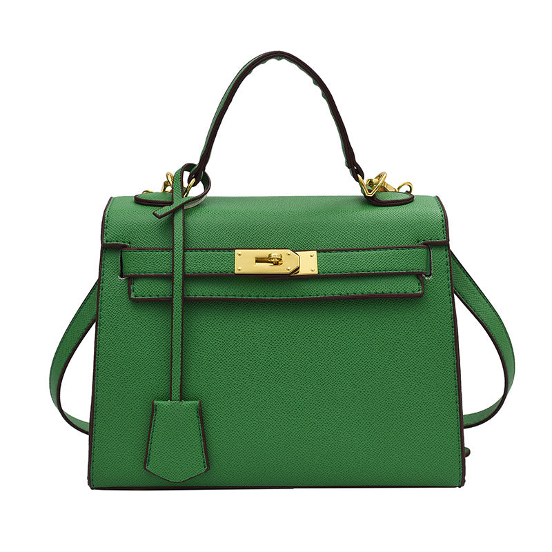 Size Solid Color PU Kelly Bag Candy Color Handbag Cross Shoulder Fashion Model Bag by eprolo