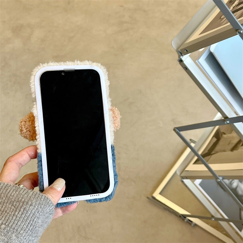 Winter Cute Plush Dog iPhone 14 Promax for 11/12 Apple 13 Phone Case XR Female XS Soft Cover by eprolo