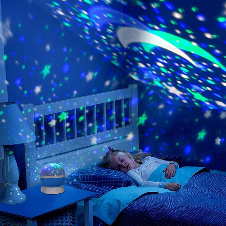 LED Projector Star Moon Night Light Sky Rotating Operated Nightlight Lamp For Children Kids Baby Bedroom Nursery Christmas Gift by eprolo