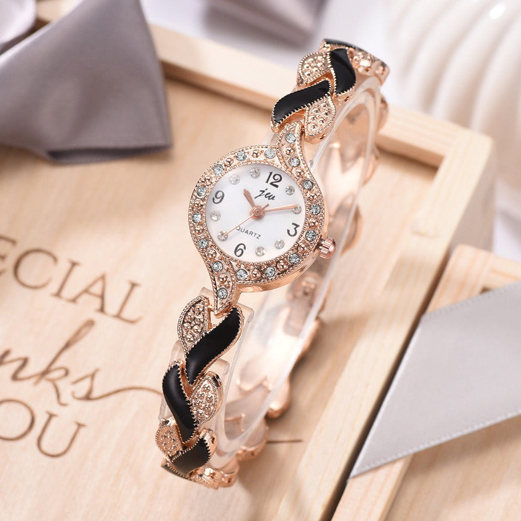 New Cross border Fashion Versatile Women's Love Watch Band with Diamond Quartz Watch Set by eprolo