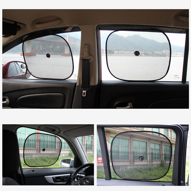 2Pcs/Set 44*37cm Black Car Sun Shade Side Rear Car Window Sunshade Cover sun protectAuto Accessories parasole auto parasol coche by eprolo