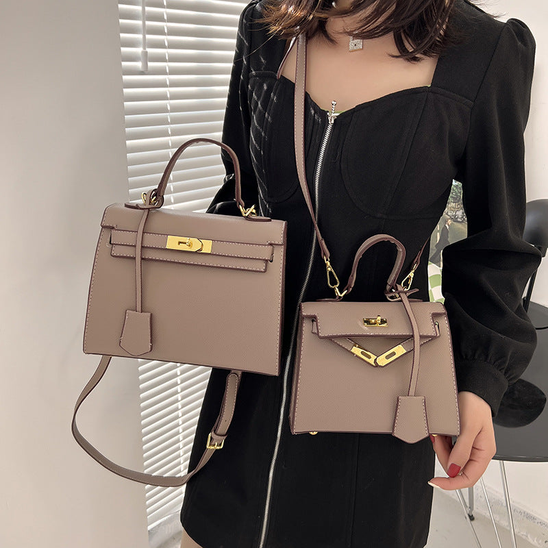 Size Solid Color PU Kelly Bag Candy Color Handbag Cross Shoulder Fashion Model Bag by eprolo