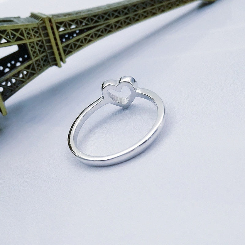 Rose Gold Color Heart Shaped Wedding Ring For Woman by eprolo