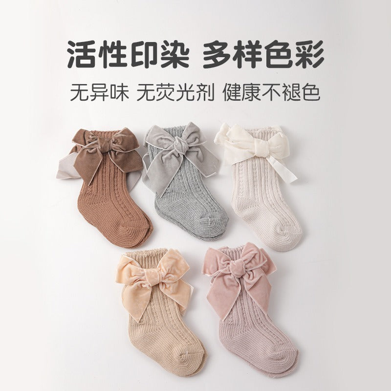Baby thick needle socks, autumn and winter socks, boys and girls medium length short socks, princess plush socks by eprolo