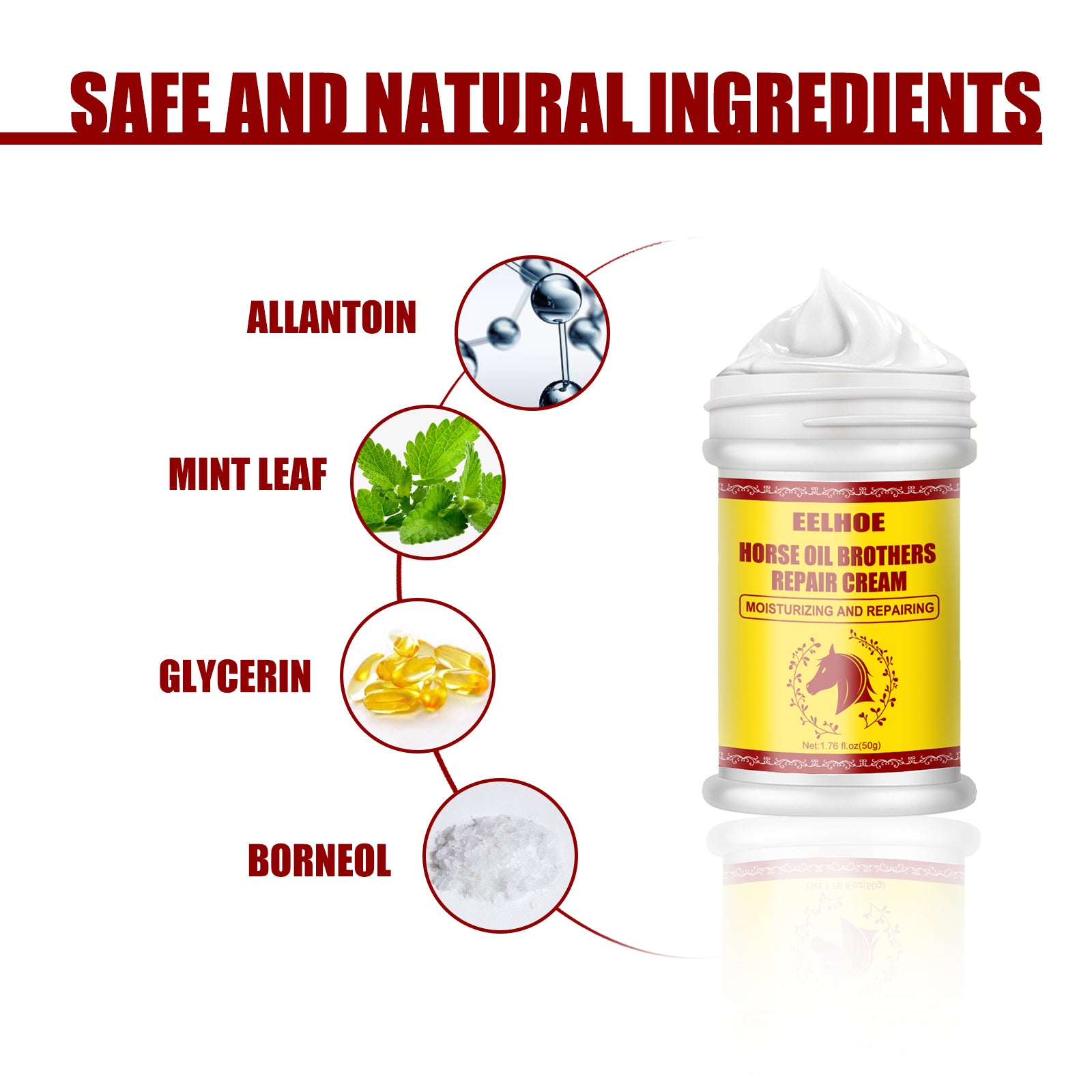 Horse Oil Hand And Foot Repair Cream, Chapped Skin Care Moisturizing And Anti-Peeling Repair Cream by eprolo