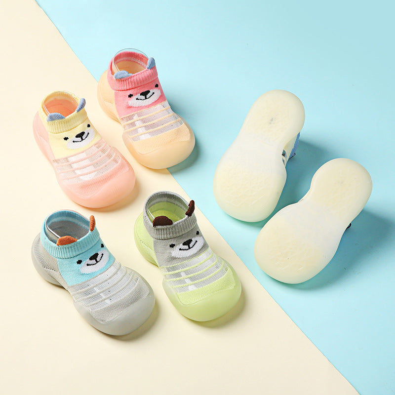 Summer children's floor shoes and socks breathable ice silk non-slip soft bottom baby home indoor shoes kindergarten early education socks shoes by eprolo