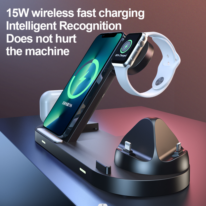 Wireless charger fast charging suitable for iPhone wireless charging watch earphones 3in1 wireless charging by eprolo