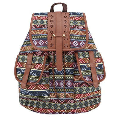 Sansarya New Hollow Out PU Leather Bohemian Vintage Women Backpack Teenage Gilrs School Female Ladies Drawstring Bag Rucksack by eprolo