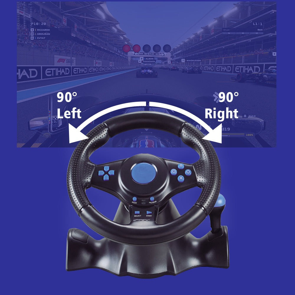 Suitable for Switch/Xbox One/360/PS4/PS2/PS3/PC racing games 7-in-1 steering wheel by eprolo