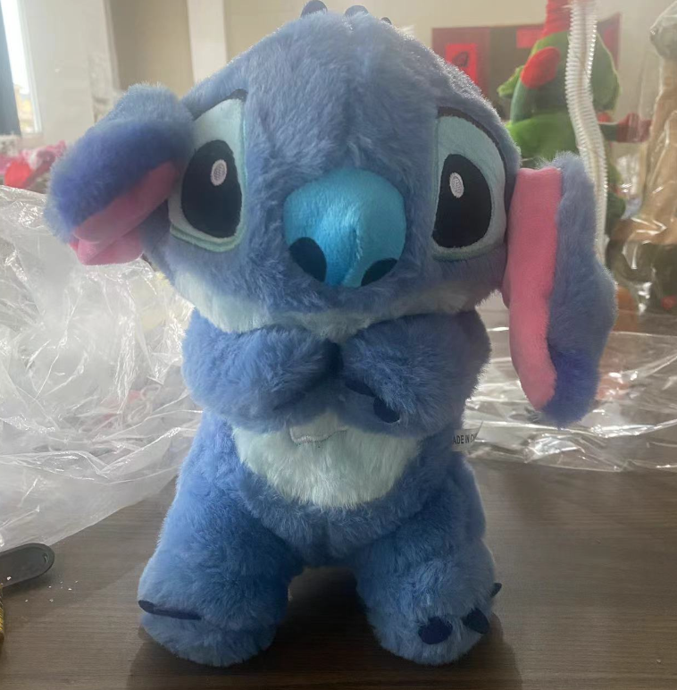 Kawaii Stitch Plush Doll Baby Sleeping Companion Sound Soothing Musical Kawaii With Air Bag and Light Doll Breathing Toys Gifts by eprolo